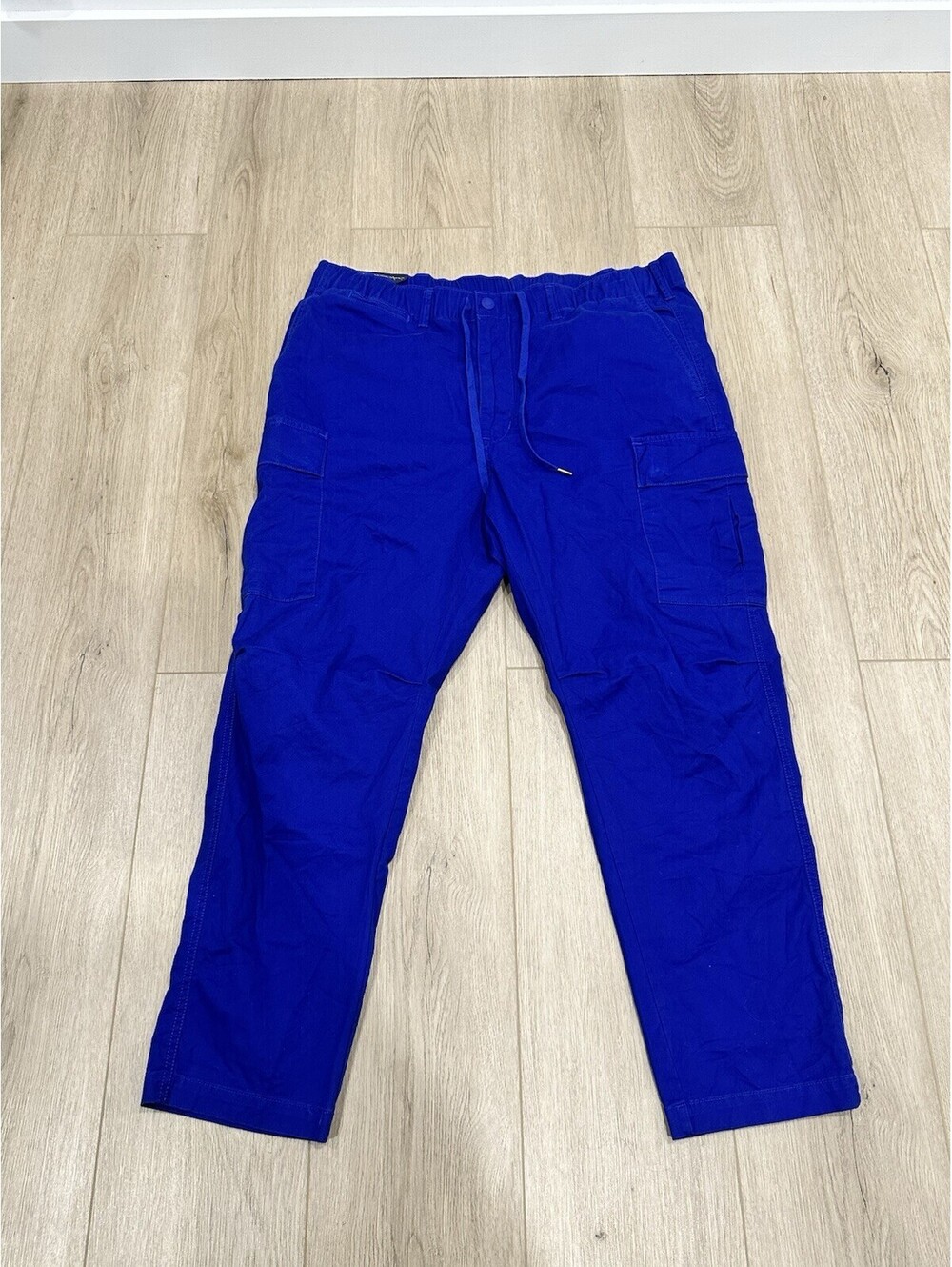 NWT Polo Ralph Lauren Men's 38x27 Stretch Slim Fit Twill Cargo Pants Blue